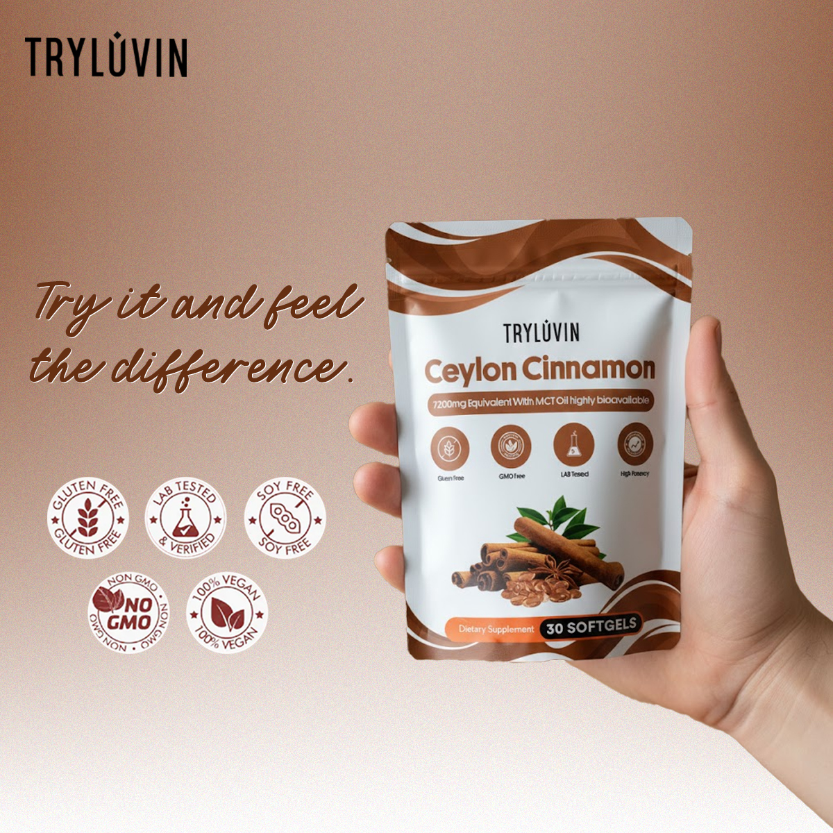 TryLuvin™ Ceylon Cinnamon Capsules - Image 2